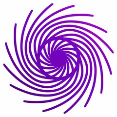 Abstract purple spiral design on white background