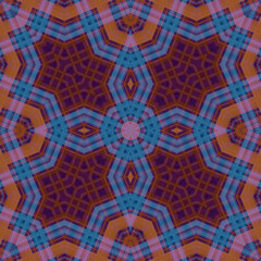 Square seamless patterns. Woven wonderful digital patterns. Modern fashion. Kaleidoscope