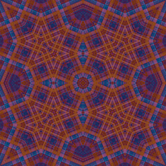 Square seamless patterns. Woven wonderful digital patterns. Modern fashion. Kaleidoscope