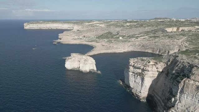 Aerial view of beautiful Malta with Sea