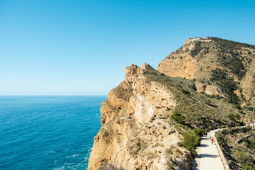Sierra Helada natural park with popular walking route The Lighthouse walk near Albir, Alicante province, Spain