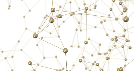 Abstract digital connection dots and lines. Technology background. Network connection structure. Plexus effect. 3d PNG transparent