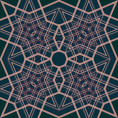 Square seamless patterns. Woven wonderful digital patterns. Modern fashion. Kaleidoscope