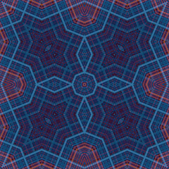 Square seamless patterns. Woven wonderful digital patterns. Modern fashion. Kaleidoscope