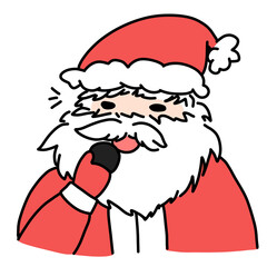 santa claus with a cookie 