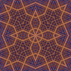 Square seamless patterns. Woven wonderful digital patterns. Modern fashion. Kaleidoscope