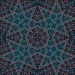 Square seamless patterns. Woven wonderful digital patterns. Modern fashion. Kaleidoscope