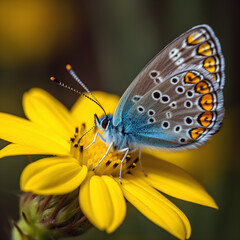 Obraz premium Butterfly on a flower, Created with Generative AI technology