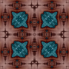 Square seamless patterns. Woven wonderful digital patterns. Modern fashion. Kaleidoscope