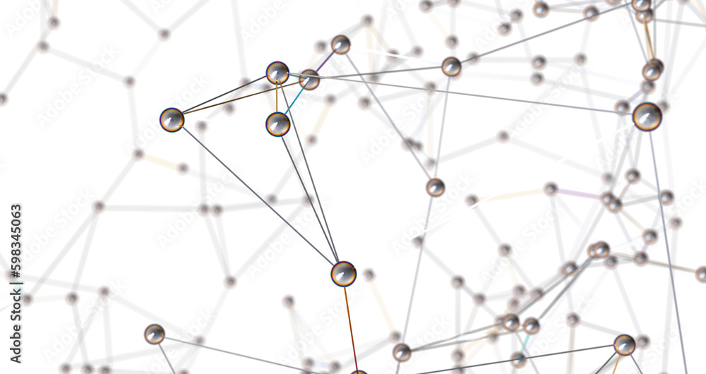 Poster Motion of digital data flow. Communication and technology network concept with moving lines and dots PNG transparent