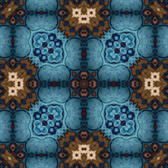 Square seamless patterns. Woven wonderful digital patterns. Modern fashion. Kaleidoscope