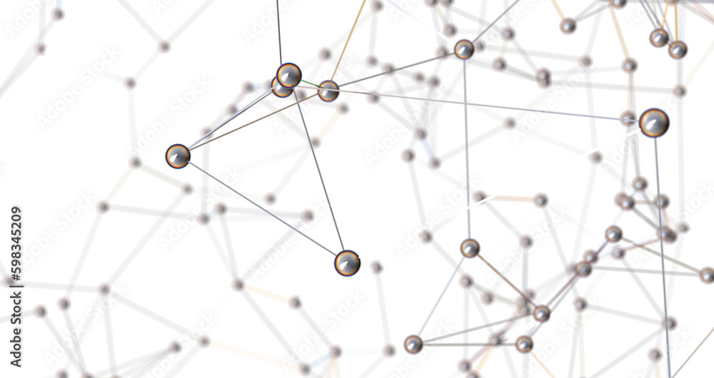 Poster Motion of digital data flow. Communication and technology network concept with moving lines and dots PNG transparent