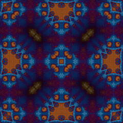 Square seamless patterns. Woven wonderful digital patterns. Modern fashion. Kaleidoscope