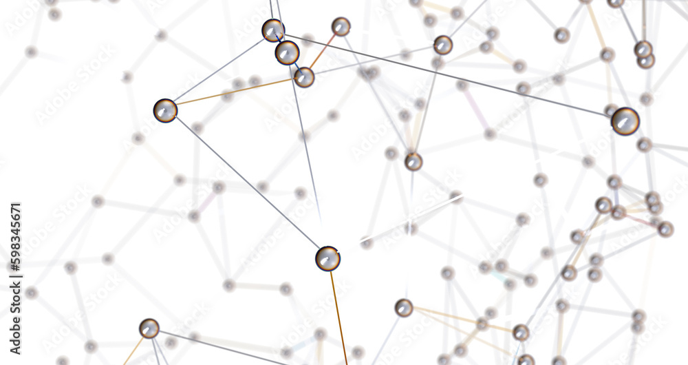 Poster Motion of digital data flow. Communication and technology network concept with moving lines and dots PNG transparent