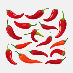 Add some heat to your designs with these chili pepper illustrations