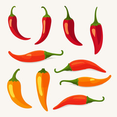 These vector chili peppers will add some flavor to your social media graphics