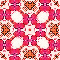 Square seamless patterns. Woven wonderful digital patterns. Modern fashion. Kaleidoscope
