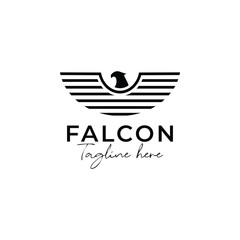 Falcon, Hawk, Eagle Strong Monogram Logo