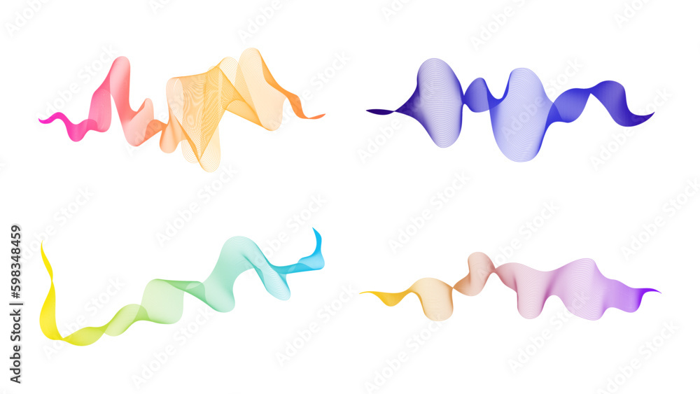 Poster abstract backdrop with wave gradient lines