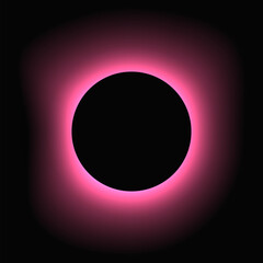 Circle illuminate light frame with color gradient