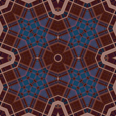 Square seamless patterns. Woven wonderful digital patterns. Modern fashion. Kaleidoscope