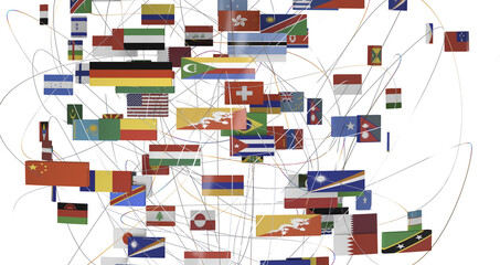 Fototapeta na wymiar International world flag - PNG transparent