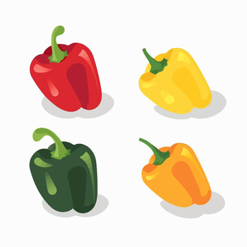 A series of expressive pepper illustrations created using Adobe Illustrator.
