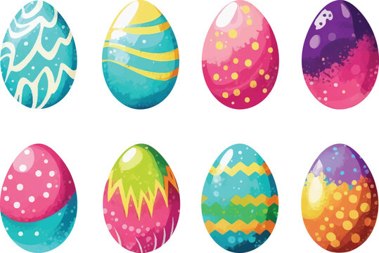 Easter egg watercolor paint 
