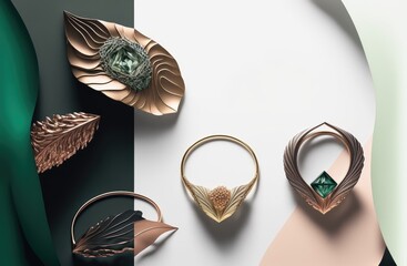perfect designer jewelry background for online store generative ai