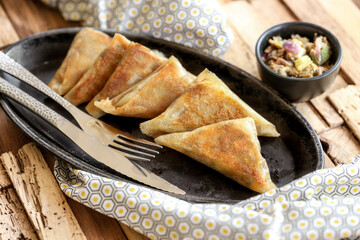 samossas de champignon poireau et fêta