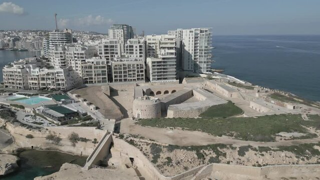 Sliema city in Malta aerial view