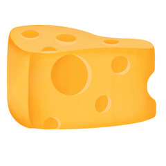 watercolor dairy product cheese food illustration