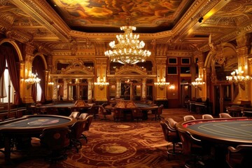 Luxury and elegant casino, generative AI