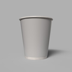 Coffee to go on a white background isolated. Brown kraft paper cup with black lid, lifestyle concept
