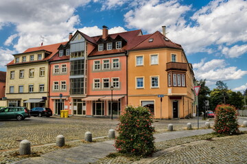 kamenz, deutschland - sanierte alte häuser