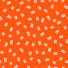 Orange seamless pattern with white lines