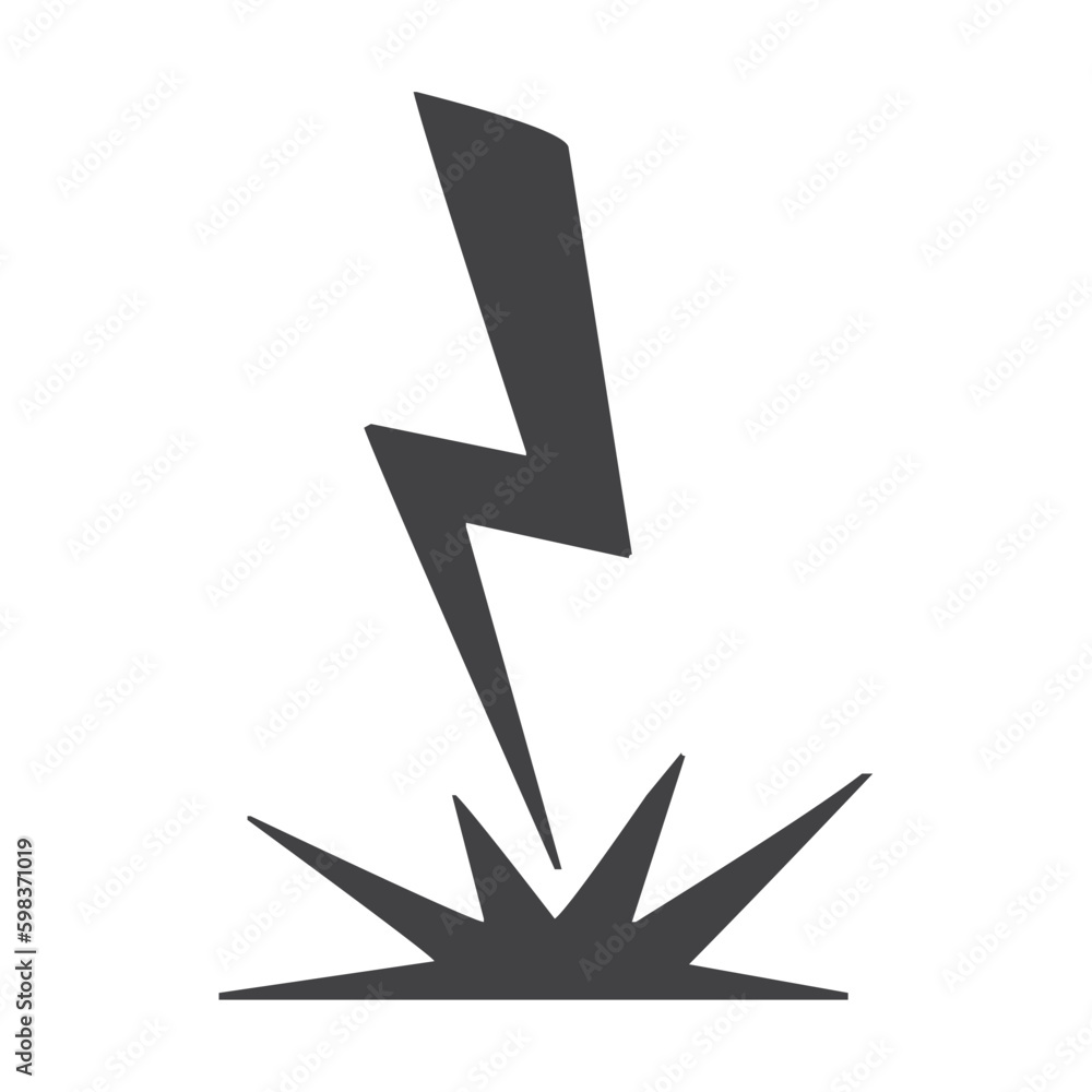 Sticker lightning shape