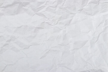 White crumpled paper background, texture old for web design screensavers.