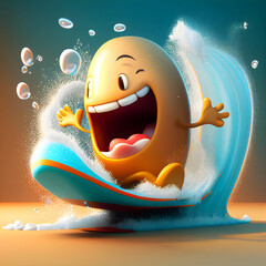 Credible_Surfing_wave_smiling_volumetric_lighting_with_a_stunning