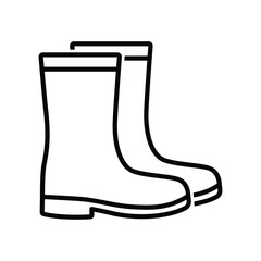 Rain boot icon vector on trendy design