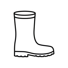 Rain boot icon vector on trendy design