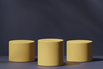 Scene with a podium for product presentation, 3d rendering