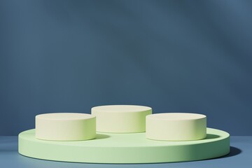 Scene with a podium for product presentation, 3d rendering