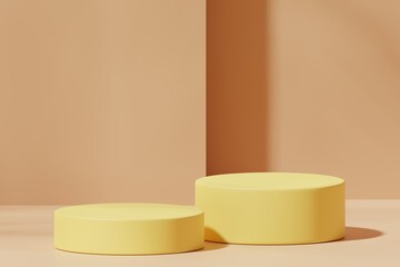 Scene with a podium for product presentation, 3d rendering