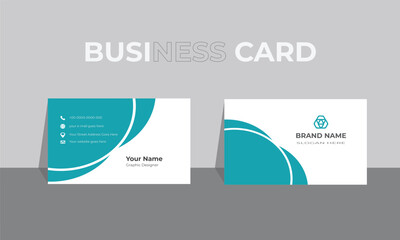 Fototapeta na wymiar Creative and clean Business card design Template. Modern Business card design. Elegant Business card design. Vector illustration. Personal visiting card design and vector abstract creative design.