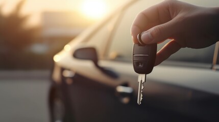 hand with car keys, buy car, generative ai