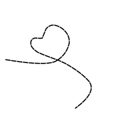 Heart Dashed Line Icon 