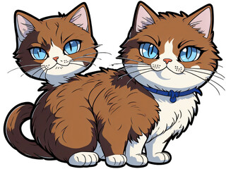 Obraz premium cute little cat generative ai illustration