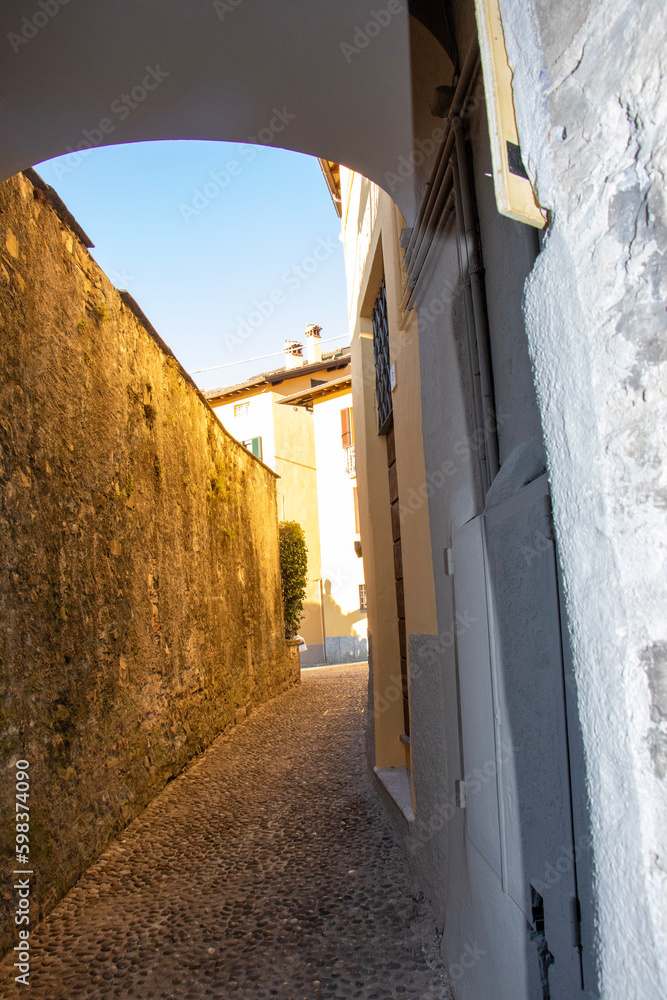 Wall mural narrow street in the old town