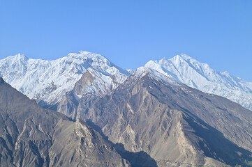 High Mountain Range Around Hunza Valley from Duikar View Point in Pakistan